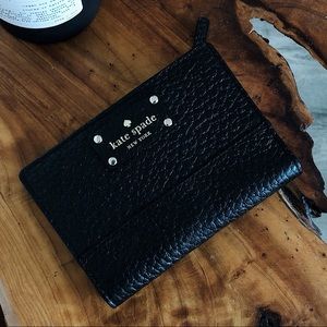 BLACK KATE SPADE TEXTURED NWOT WALLET